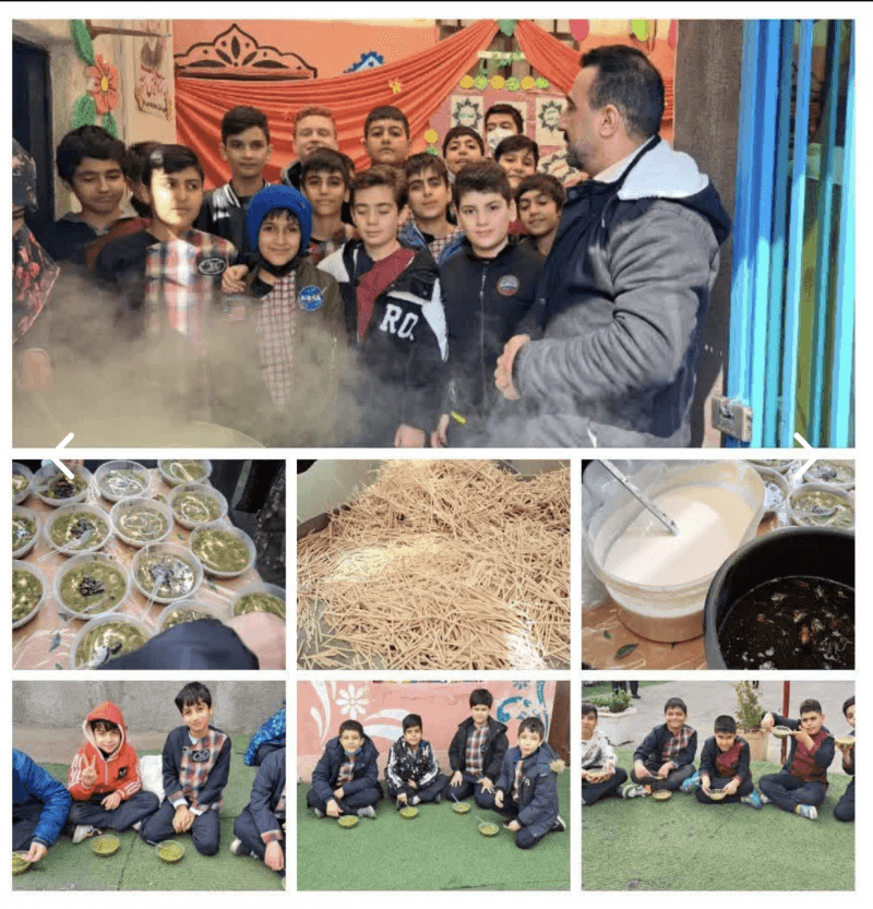 پخت آش نذری برای سلامتی حضرت مهدی( عج) مدیر: آقای سیف